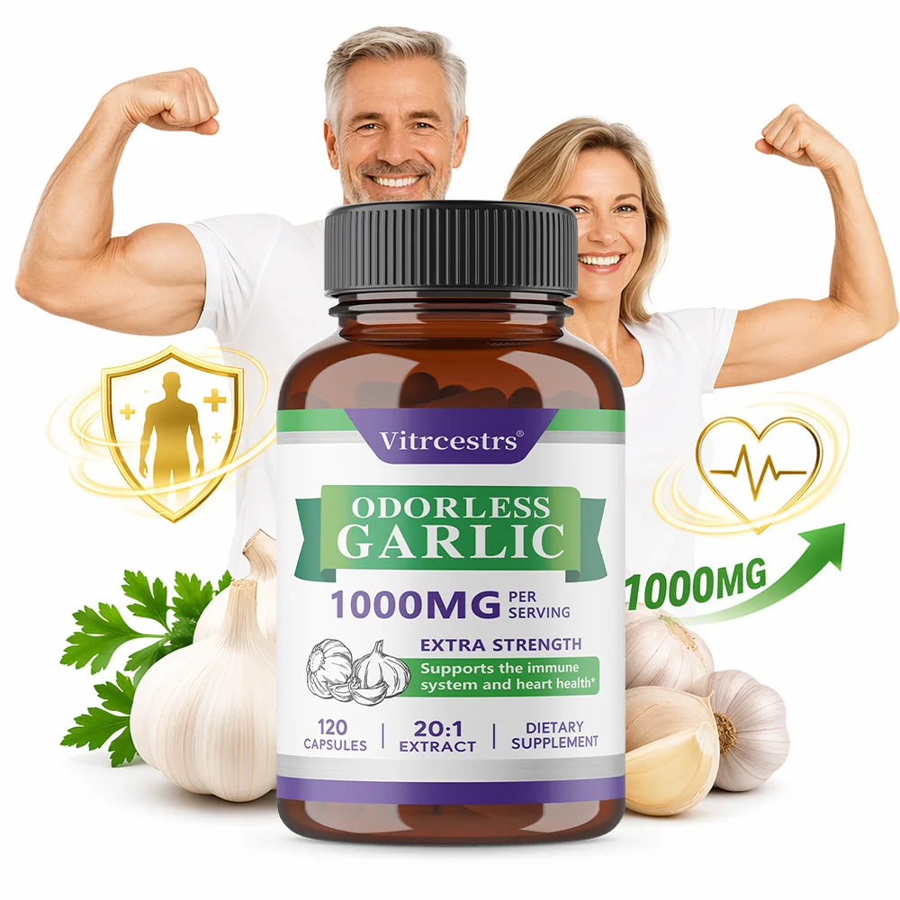 Odorless Garlic Capsules 1000mg, Support Heart Cardiovascular Health, Balance Cholesterol, Boost Immunity & Digestive Wellness
Odorless Garlic Capsules 1000mg, Support Heart Cardiovascular Health, Balance Cholesterol, Boost Immunity & Digestive Wellness