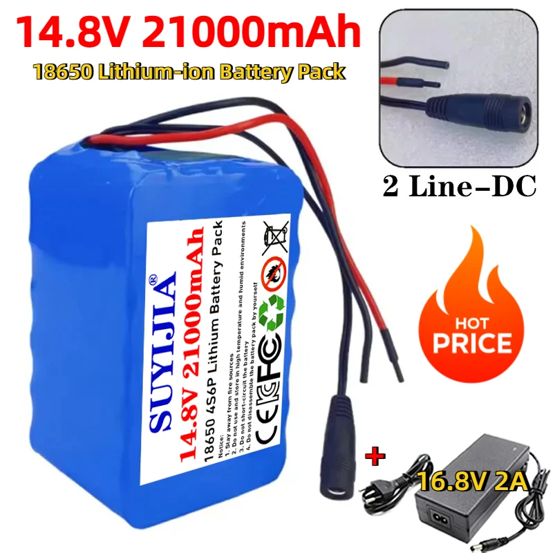 14.8V 4S6P 21000mAh 18650 rechargeable lithium-ion battery with built-in BMS for night fishing light heater backup 21AH battery
14.8V 4S6P 21000mAh 18650 rechargeable lithium-ion battery with built-in BMS for night fishing light heater backup 21AH battery