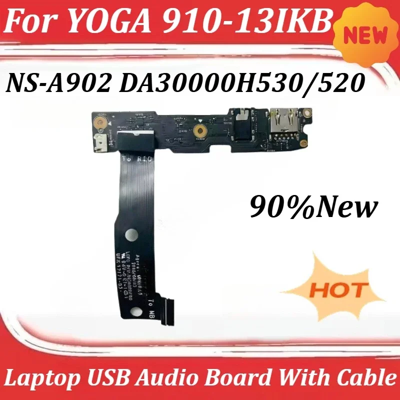 90% новая USB-аудиоплата для ноутбука с кабелем для YOGA 910-13IKB NS-A902 DA30000H530/520
90% новая USB-аудиоплата для ноутбука с кабелем для YOGA 910-13IKB NS-A902 DA30000H530/520