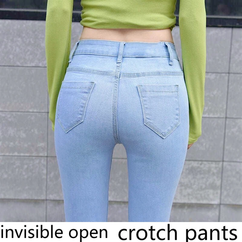 Invisible Zipper Crotch Pants Light Blue Denim Women 2026 New Spring and Autumn High Waist Thin Elastic Tight Pants Nine-point
Invisible Zipper Crotch Pants Light Blue Denim Women 2026 New Spring and Autumn High Waist Thin Elastic Tight Pants Nine-point