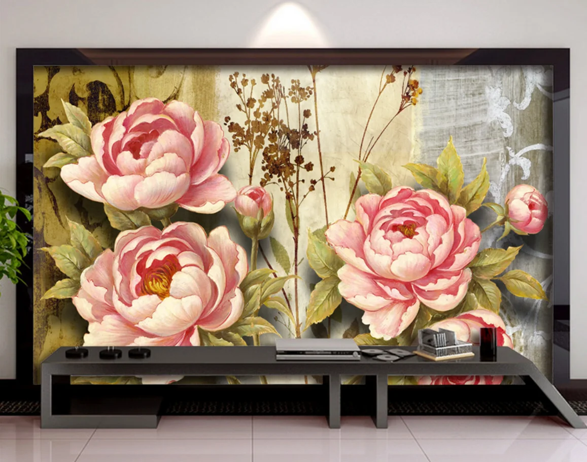 Custom wallpaper European retro art oil painting flowers living room TV background wall wallpapers home decor papel de parede
Custom wallpaper European retro art oil painting flowers living room TV background wall wallpapers home decor papel de parede