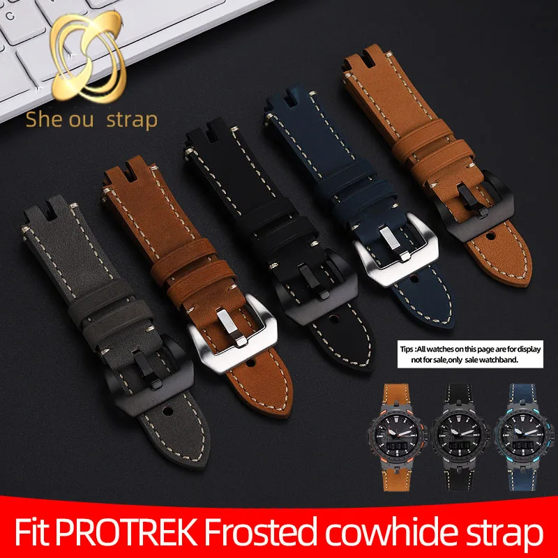 24mm Cowhide Watchstrap For Casio PROTREK PRW3000/3100/6000/6100Y Genuine Leathe Watchband Soft PinBuckle 24mm Bracelet
24mm Cowhide Watchstrap For Casio PROTREK PRW3000/3100/6000/6100Y Genuine Leathe Watchband Soft PinBuckle 24mm Bracelet