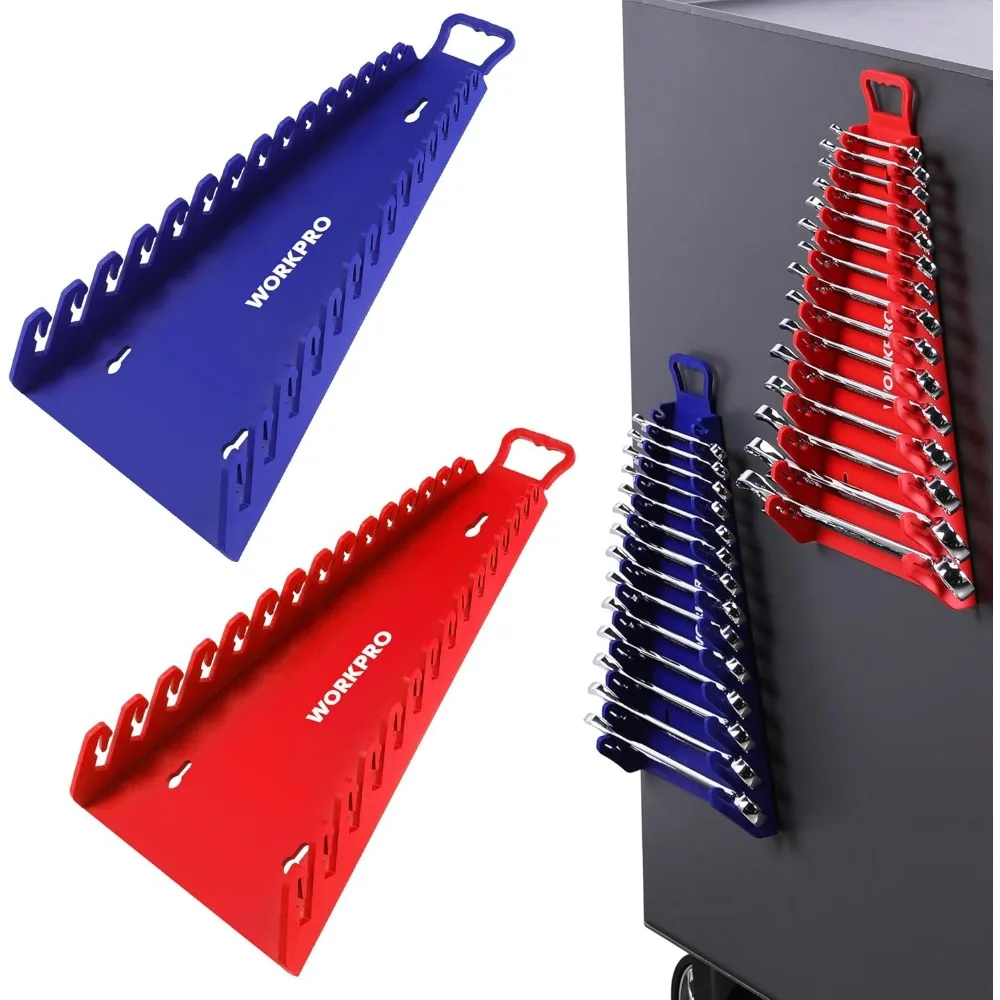 Magnetic Wrench Organizer 15 Slot Gripper Reverse Holder for Toolbox 2 Pack Rack Fits SAE and Metric Flexible Grips
Magnetic Wrench Organizer 15 Slot Gripper Reverse Holder for Toolbox 2 Pack Rack Fits SAE and Metric Flexible Grips