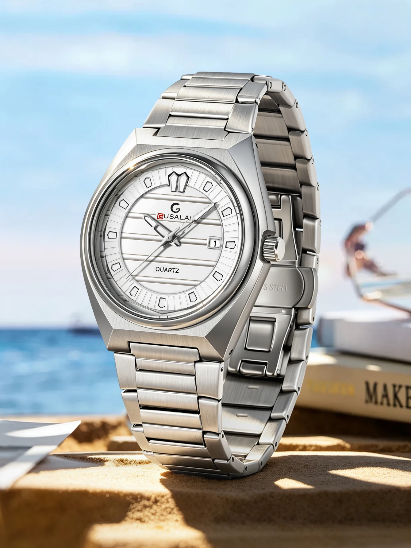 GUSALAI Luxury Men's Stainless Steel Quartz Watch With Calendar Business Casual Male Wristwatch Perfect Christmas Birthday Gift
GUSALAI Luxury Men's Stainless Steel Quartz Watch With Calendar Business Casual Male Wristwatch Perfect Christmas Birthday Gift