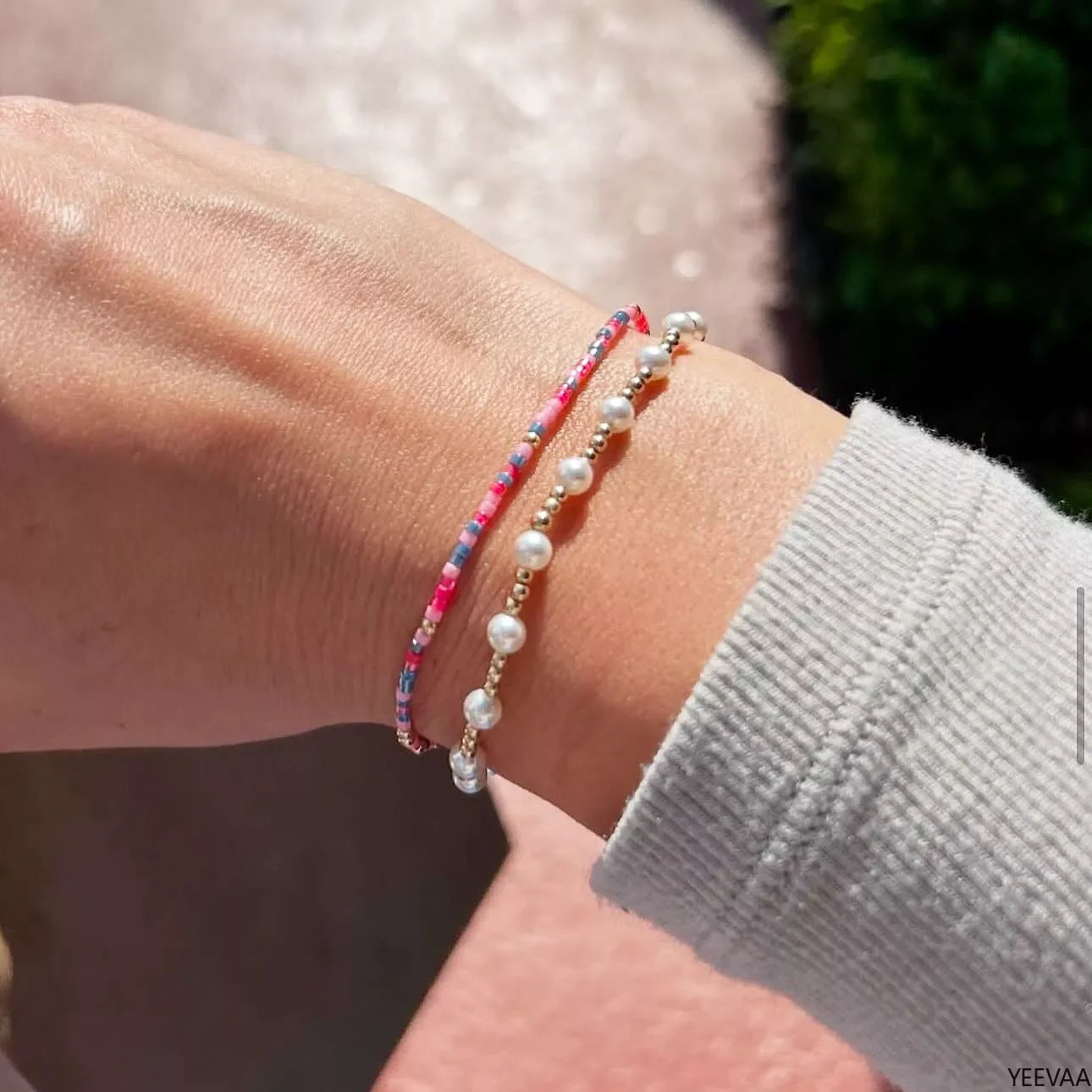 YEEVAA 2mm Pink Seed Beads&Pearl Stack Bracelets Spring Summer Series, Fashion Jewelry Gift for Women Daily Layering
YEEVAA 2mm Pink Seed Beads&Pearl Stack Bracelets Spring Summer Series, Fashion Jewelry Gift for Women Daily Layering