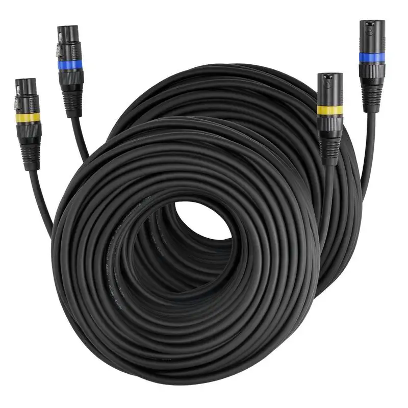 Balanced Microphone Wires 100 ft 2 Pack For Stage Lighting Microphones Mixer Shielded 3-Pin XLR Male to Female Gold-Plated Connectors Speaker Cord Audio Cables Interface Accessory Pack
Balanced Microphone Wires 100 ft 2 Pack For Stage Lighting Microphones Mixer Shielded 3-Pin XLR Male to Female Gold-Plated Connectors Speaker Cord Audio Cables Interface Accessory Pack
