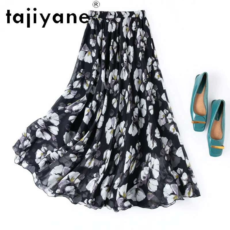 TAJIYANE Women's Skirts 100% Mulberry Silk Floral Print Skirt Elegant Flowy Long Skirts New in Summer Woman Clothes 2026 faldas
TAJIYANE Women's Skirts 100% Mulberry Silk Floral Print Skirt Elegant Flowy Long Skirts New in Summer Woman Clothes 2026 faldas