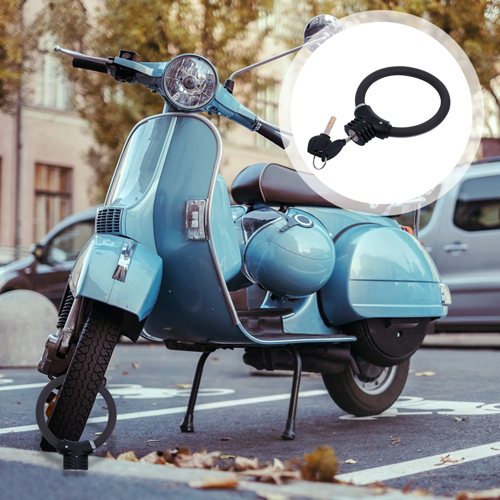 Bike Lock Anti-Theft Portable Zinc Alloy Material Steel Upgrade Strong Anti-Shear Theft Ability PVC Wrapper
Bike Lock Anti-Theft Portable Zinc Alloy Material Steel Upgrade Strong Anti-Shear Theft Ability PVC Wrapper