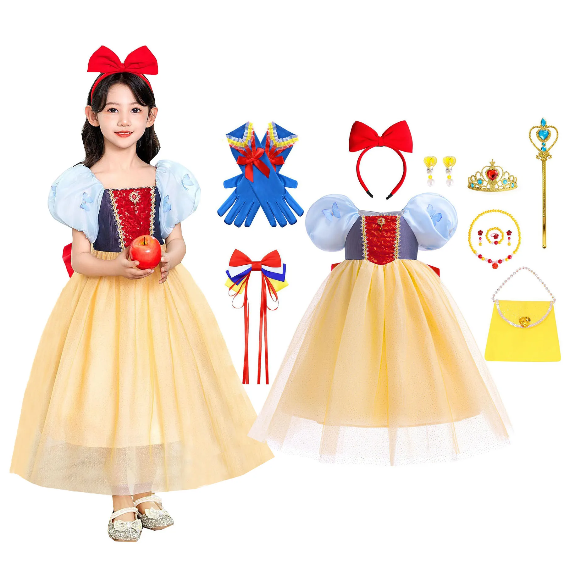 Shiny Toddler Little Girls Movie Snow White Princess Cosplay Halloween Fancy Birthday Party Holiday Easter Dress
Shiny Toddler Little Girls Movie Snow White Princess Cosplay Halloween Fancy Birthday Party Holiday Easter Dress