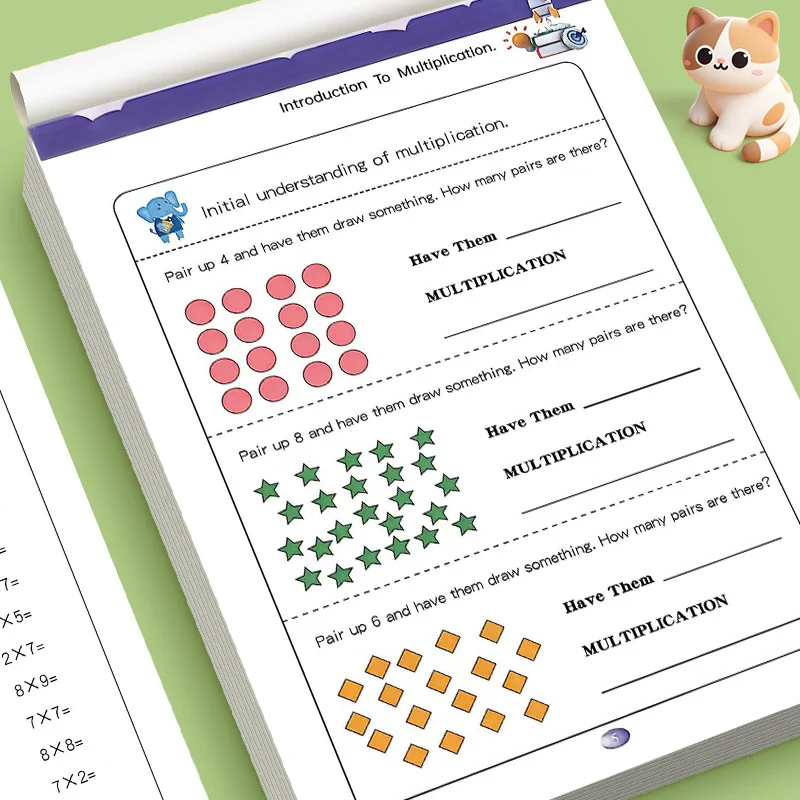 32 Pages First Multiplication Math Practice Workbook,Learning Book to Build Kids' Basic Multiplication Math Foundation
32 Pages First Multiplication Math Practice Workbook,Learning Book to Build Kids' Basic Multiplication Math Foundation