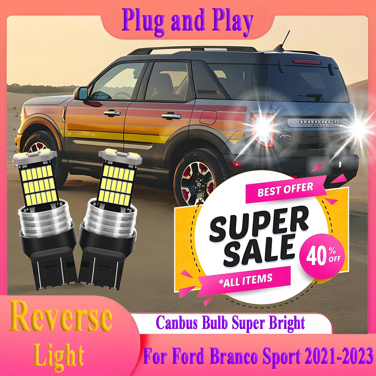 2PCS Canbus LED Reverse Light 6000K CSP Chips Super Bright For Ford Branco Sport 2021 2022 2023 Back Up Lamp Plug and Play
2PCS Canbus LED Reverse Light 6000K CSP Chips Super Bright For Ford Branco Sport 2021 2022 2023 Back Up Lamp Plug and Play