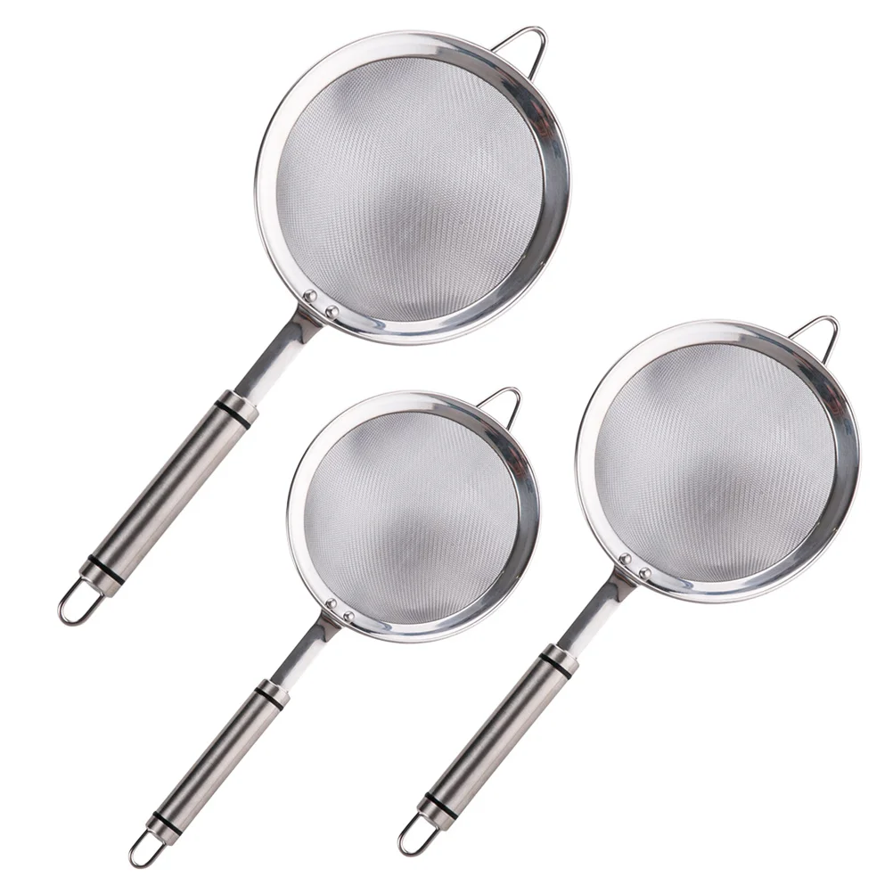 3 шт., сетчатый фильтр из нержавеющей стали, тонкие фильтры для чая, кофе, муки, сахара, специй, риса, какао-порошок, фильтр для сока, кухня
3 шт., сетчатый фильтр из нержавеющей стали, тонкие фильтры для чая, кофе, муки, сахара, специй, риса, какао-порошок, фильтр для сока, кухня