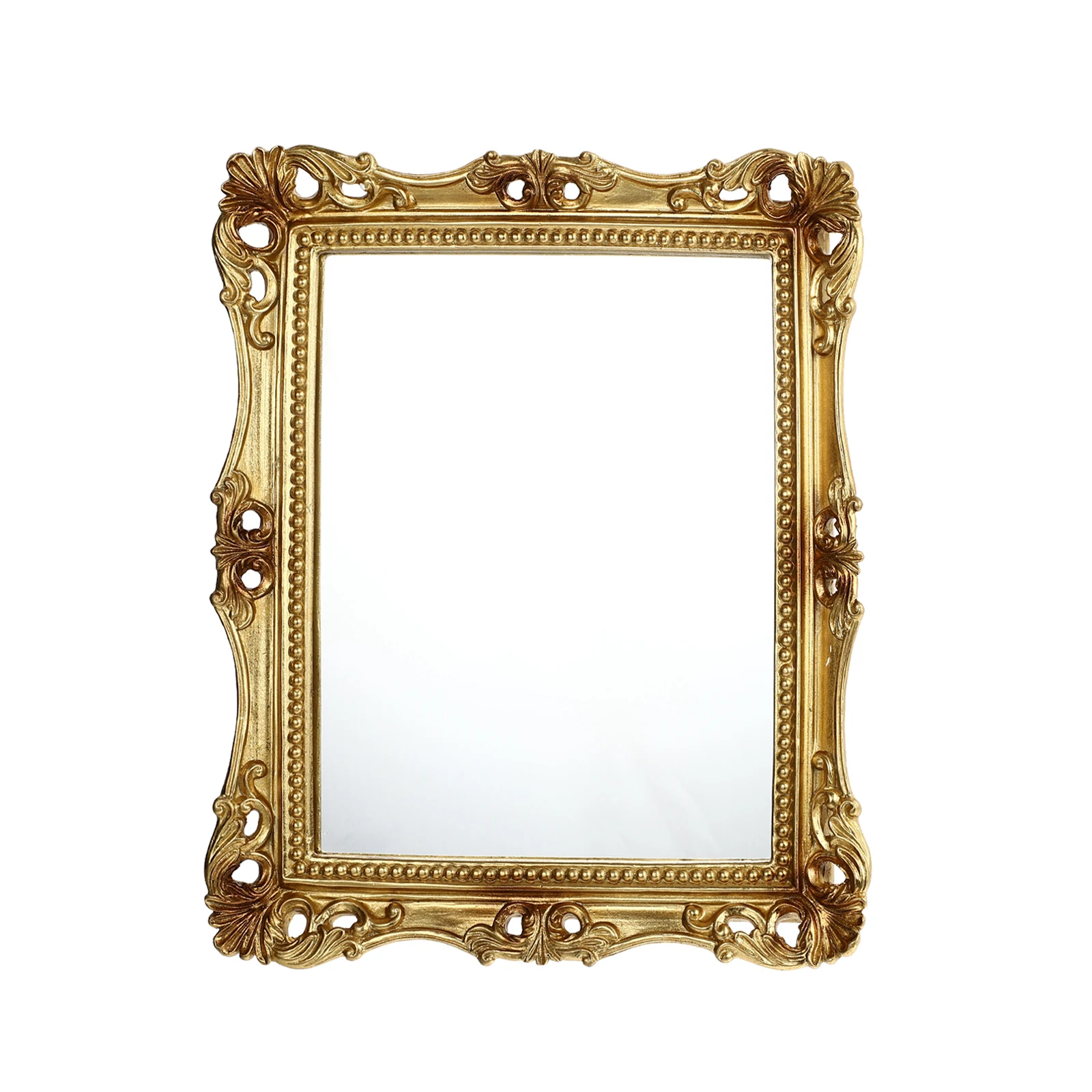 Retro Gold Carved Decorative Vanity Mirror Desktop Wall Clear Smooth Surface Compact Size Vintage Style Travel
Retro Gold Carved Decorative Vanity Mirror Desktop Wall Clear Smooth Surface Compact Size Vintage Style Travel