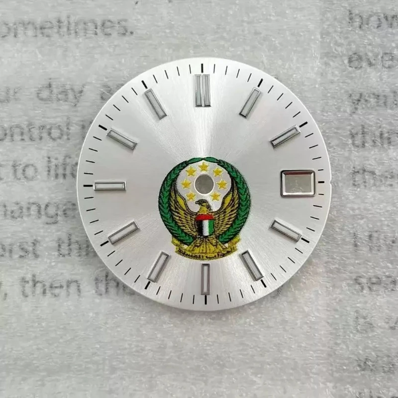 Customized Log Middle East Eagle New Custom Dial 28.5mm Sun Strips, Modified To Literally Fit NH35 Movement
Customized Log Middle East Eagle New Custom Dial 28.5mm Sun Strips, Modified To Literally Fit NH35 Movement