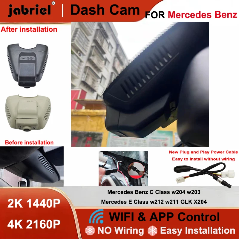 Jabriel Dash Cam Camera DVR 2K 4K Wifi Car DVR for Mercedes Benz C Class w203 w204 for Mercedes Benz E Class w211 w212 GLK X204
Jabriel Dash Cam Camera DVR 2K 4K Wifi Car DVR for Mercedes Benz C Class w203 w204 for Mercedes Benz E Class w211 w212 GLK X204