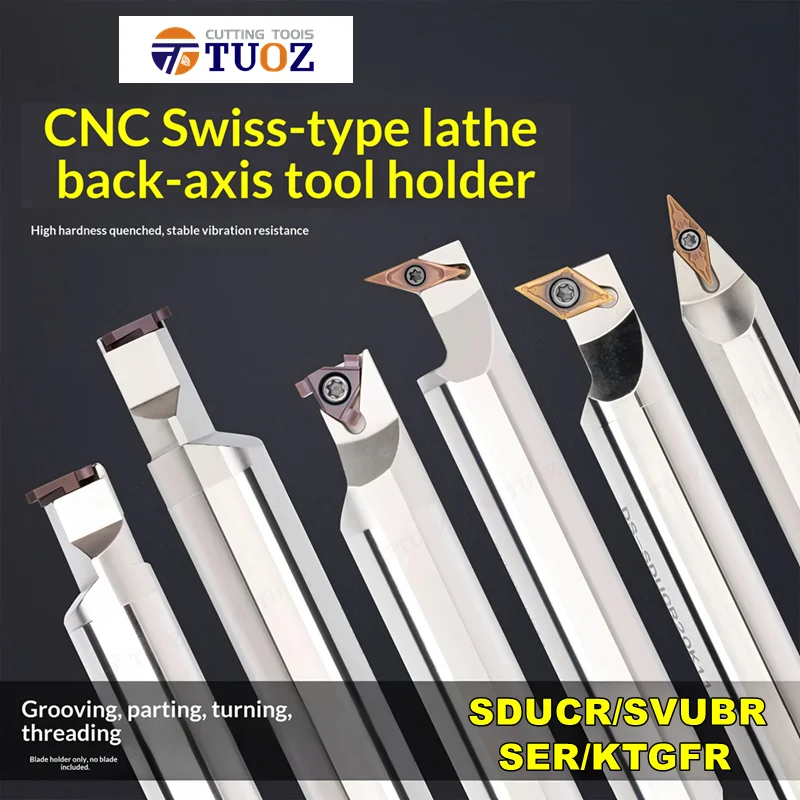 Swiss Lathe Sub-Spindle Toolholder Grooving Parting External Turning Threading DS-SDUCR/SER/KTGFR/SVUBR
Swiss Lathe Sub-Spindle Toolholder Grooving Parting External Turning Threading DS-SDUCR/SER/KTGFR/SVUBR
