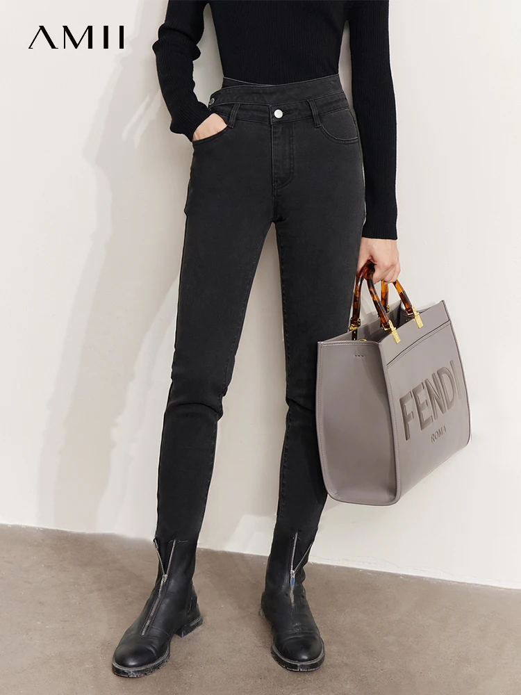 AMII Minimalist Simple Jeans for Women 2023 Winter New Slim Casual High Waist Self-heating Warm Retro Pencil Pants 12344156
AMII Minimalist Simple Jeans for Women 2023 Winter New Slim Casual High Waist Self-heating Warm Retro Pencil Pants 12344156