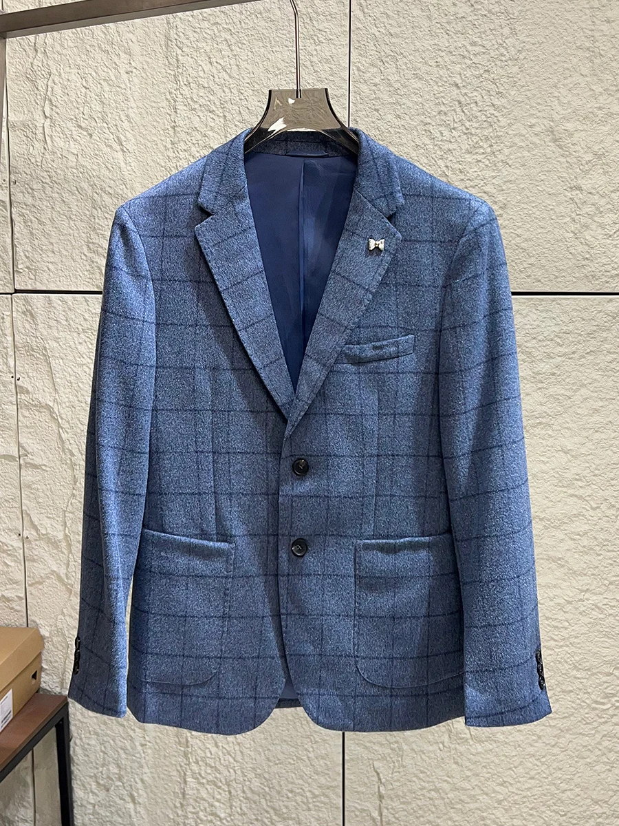 Men's Autumn Winter Plaid Woolen Suit Jacket Casual Versatile Checkered Tweed Outerwear Fashionable Urban Style Long Sleeve
Men's Autumn Winter Plaid Woolen Suit Jacket Casual Versatile Checkered Tweed Outerwear Fashionable Urban Style Long Sleeve