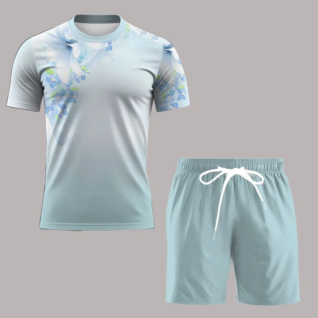 Fashionable 3D Printed Men's Short-sleeved T-shirt And Shorts 2-piece Outdoor Tennis Sportswear Summer Running And Fitness Sets
Fashionable 3D Printed Men's Short-sleeved T-shirt And Shorts 2-piece Outdoor Tennis Sportswear Summer Running And Fitness Sets