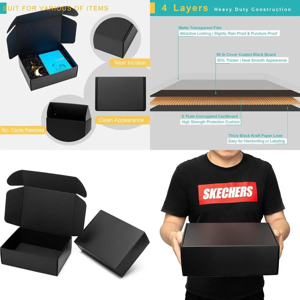 Черные почтовые коробки 12x9x4 дюйма - 24 штуки, гофрированные картонные почтовые конверты для малого бизнеса или упаковки литературы
Черные почтовые коробки 12x9x4 дюйма - 24 штуки, гофрированные картонные почтовые конверты для малого бизнеса или упаковки литературы