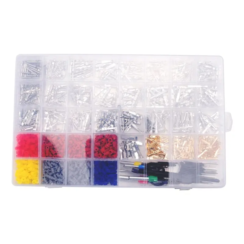 Terminal Pin Connectors Kit Auto Car Electrical Connector Pins Non-Insulated Plug Male Female Crimp-N31R
Terminal Pin Connectors Kit Auto Car Electrical Connector Pins Non-Insulated Plug Male Female Crimp-N31R
