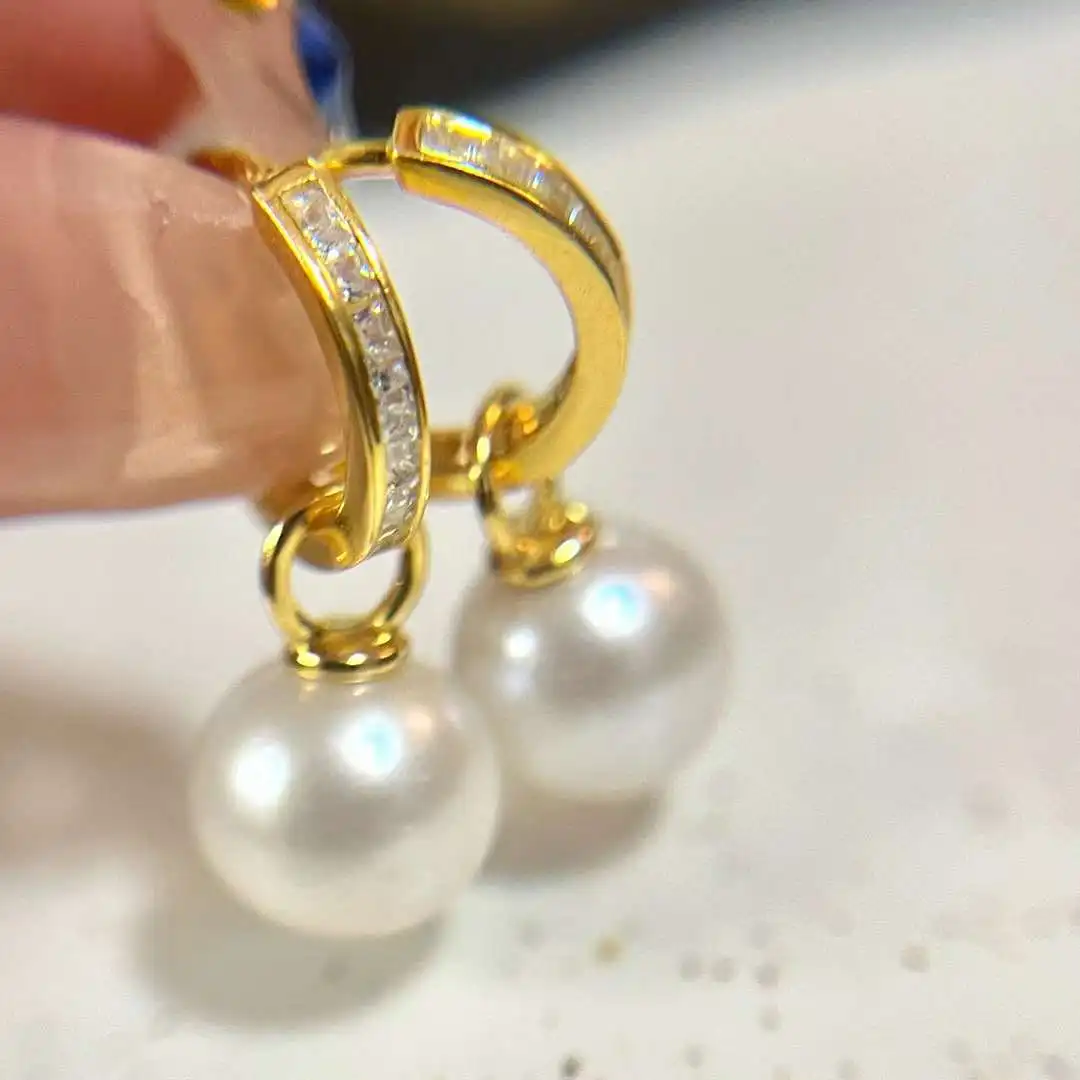 Серьги из чистого серебра S925 с пряжкой для ушей, круглые, сильные, легкие, с пресноводным жемчугом Эдисона, 10-11 мм
Серьги из чистого серебра S925 с пряжкой для ушей, круглые, сильные, легкие, с пресноводным жемчугом Эдисона, 10-11 мм