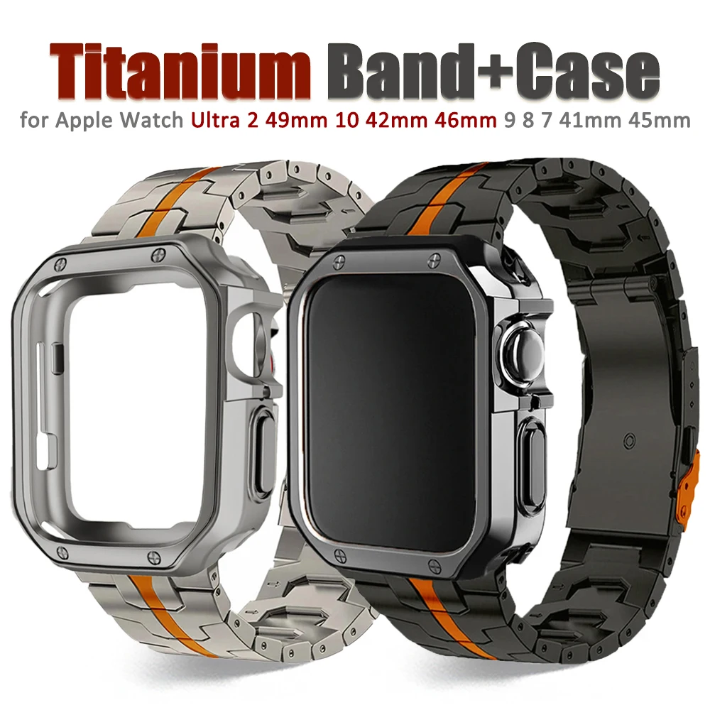 Titanium Straps for Apple Watch Ultra 2 49mm 10 42mm 46mm TPU Case Men Band For Iwatch 9 8 45mm 41mm 44 Screen Protectors Cover
Titanium Straps for Apple Watch Ultra 2 49mm 10 42mm 46mm TPU Case Men Band For Iwatch 9 8 45mm 41mm 44 Screen Protectors Cover