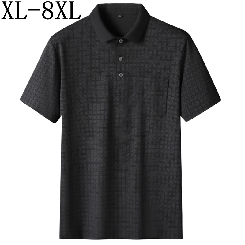 8XL 7XL 6XL 2025 New Summer High End Plaid Shirts For Men Tops Lapel Loose Mens Polo Shirt With Pocket Business T-Shirt Homme
8XL 7XL 6XL 2025 New Summer High End Plaid Shirts For Men Tops Lapel Loose Mens Polo Shirt With Pocket Business T-Shirt Homme