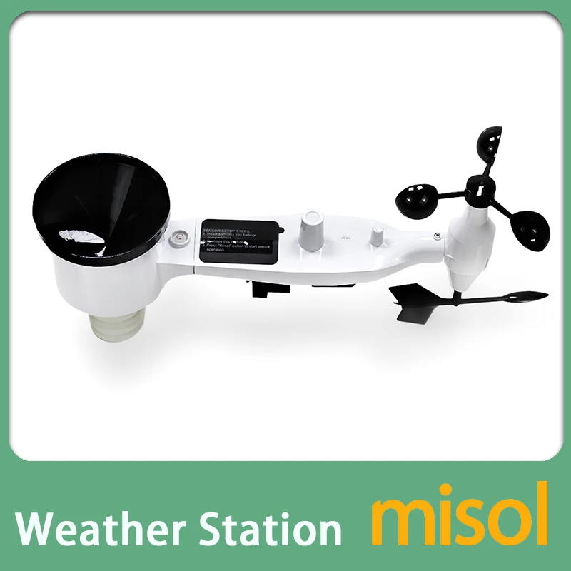 Misol misol Professional weather station wind speed wind direction temperature humidity rain 433Mhz
Misol misol Professional weather station wind speed wind direction temperature humidity rain 433Mhz
