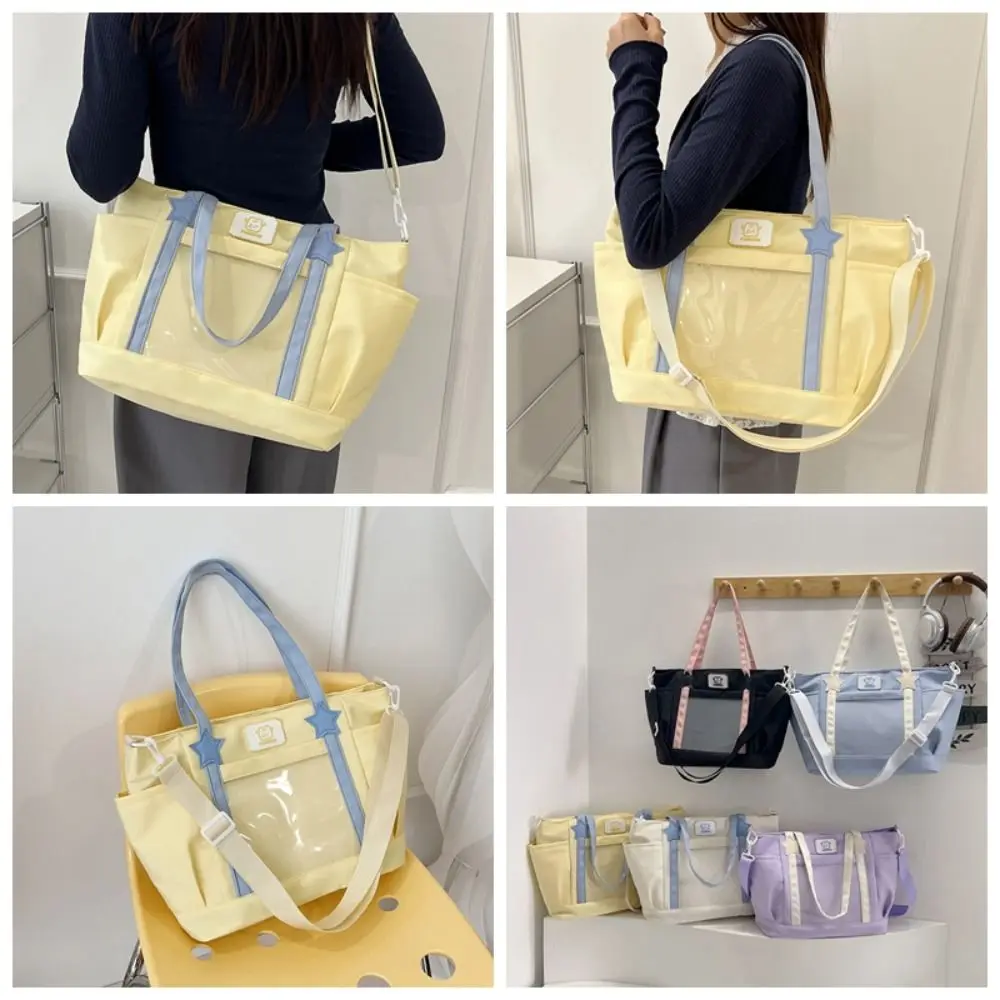 New Nylon Transparent Itabag Large Capacity Waterproof Messenger Bag Student Idol Badge Display School Tote Bag Handbags
New Nylon Transparent Itabag Large Capacity Waterproof Messenger Bag Student Idol Badge Display School Tote Bag Handbags