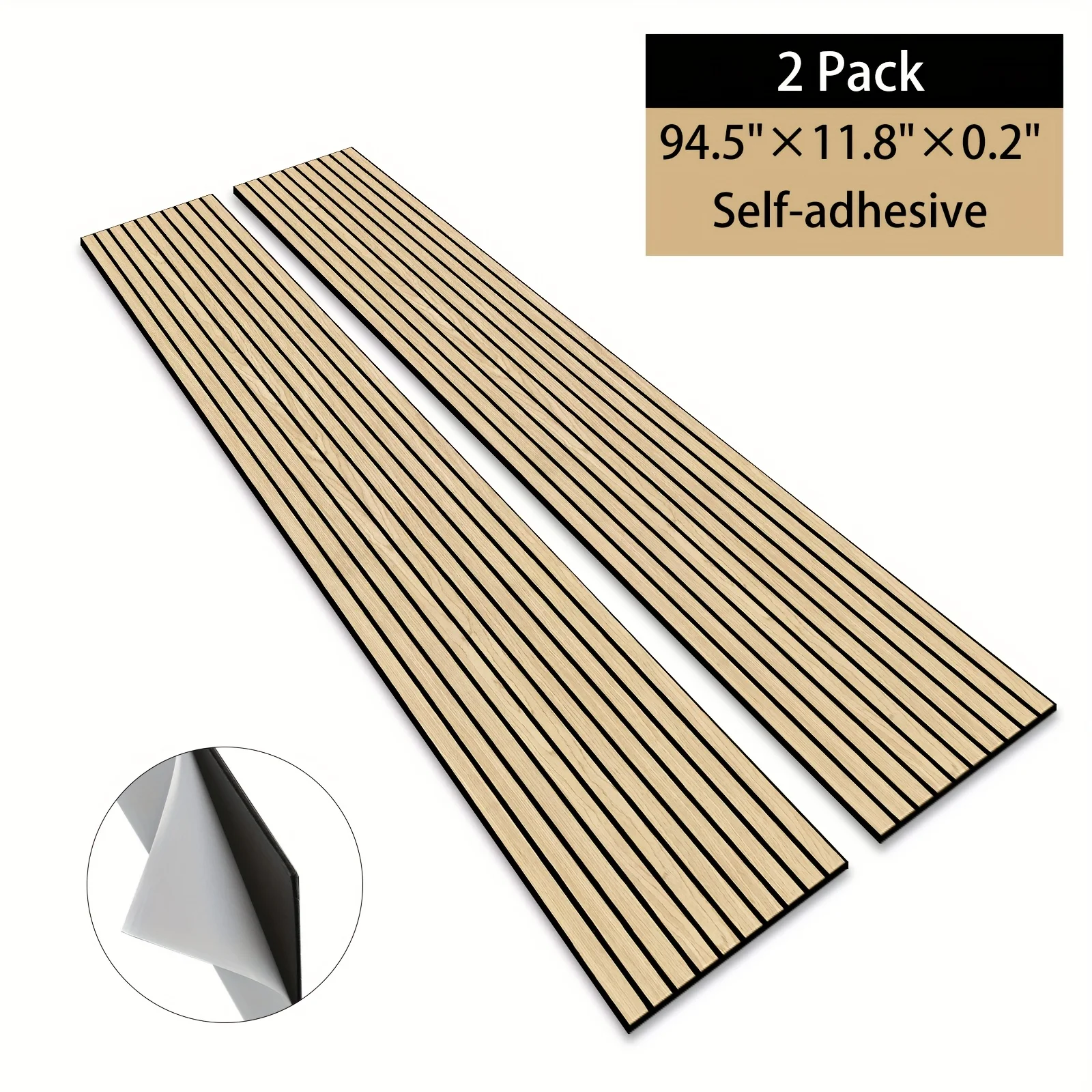 Set of 2 - Extended Acoustic Wall Panels with Adhesive Backing | Dimensions: 94.5" X 11.8" - Ideal for Indoor Wall And Ceiling
Set of 2 - Extended Acoustic Wall Panels with Adhesive Backing | Dimensions: 94.5" X 11.8" - Ideal for Indoor Wall And Ceiling