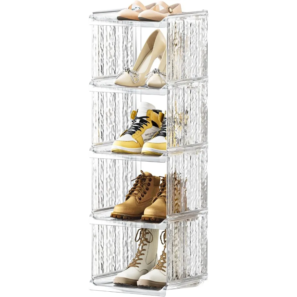 5 Tier Vertical Ice Clear Shoe Rack Organizer Cabinet for Front Door Entrance, Large Stackable Shoe Tower Shelf for Entryway
5 Tier Vertical Ice Clear Shoe Rack Organizer Cabinet for Front Door Entrance, Large Stackable Shoe Tower Shelf for Entryway