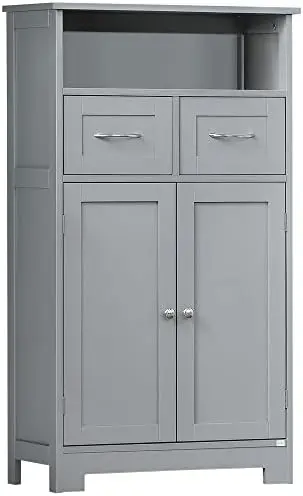 Bathroom Cabinet Organizer, Freestanding Small Cabinet with Two Drawers and Adjustable for Living Room, or Entryway, Grey
Bathroom Cabinet Organizer, Freestanding Small Cabinet with Two Drawers and Adjustable for Living Room, or Entryway, Grey