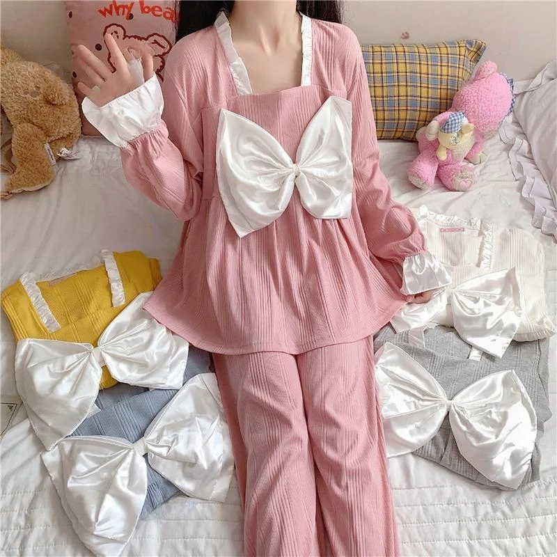 Extra Large Size 145kg Pajamas Women's Spring Autumn Long-sleeved Trousers Sweet Loungewear Set Loose Fat Mm240 Two-piece Set
Extra Large Size 145kg Pajamas Women's Spring Autumn Long-sleeved Trousers Sweet Loungewear Set Loose Fat Mm240 Two-piece Set