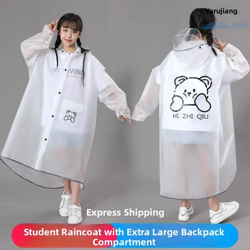 Children's Long Raincoat with School Bag Position for Girls Going to School Special Raincoat All-Weather Protection
Children's Long Raincoat with School Bag Position for Girls Going to School Special Raincoat All-Weather Protection