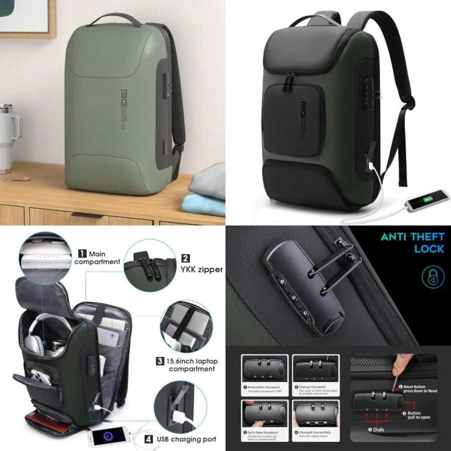 Business Backpack with USB Charging Port, Anti Theft Laptop Backpacks Fit for 15.6 INCH, Men Travel Backpack with Water Bottle
Business Backpack with USB Charging Port, Anti Theft Laptop Backpacks Fit for 15.6 INCH, Men Travel Backpack with Water Bottle