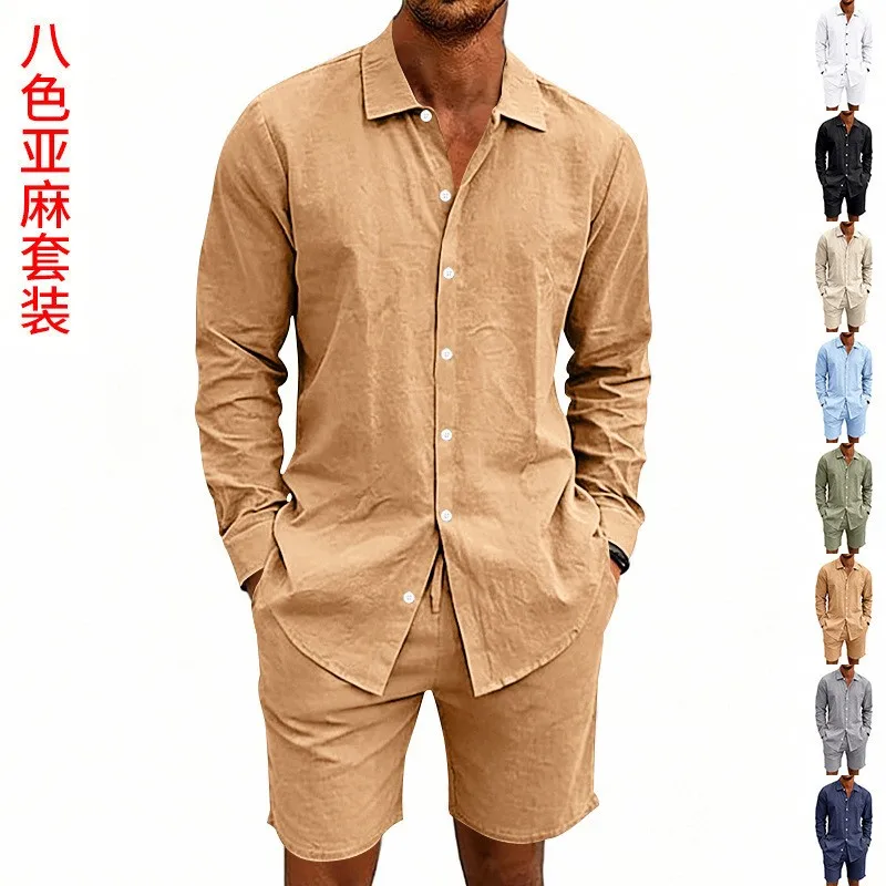 Summer Man Set Shirt Men's Summer Outfit Button Down Beige Shirts Two Piece Loose Fit Casual Shirt Solid Navy Blue Linen Shirt
Summer Man Set Shirt Men's Summer Outfit Button Down Beige Shirts Two Piece Loose Fit Casual Shirt Solid Navy Blue Linen Shirt