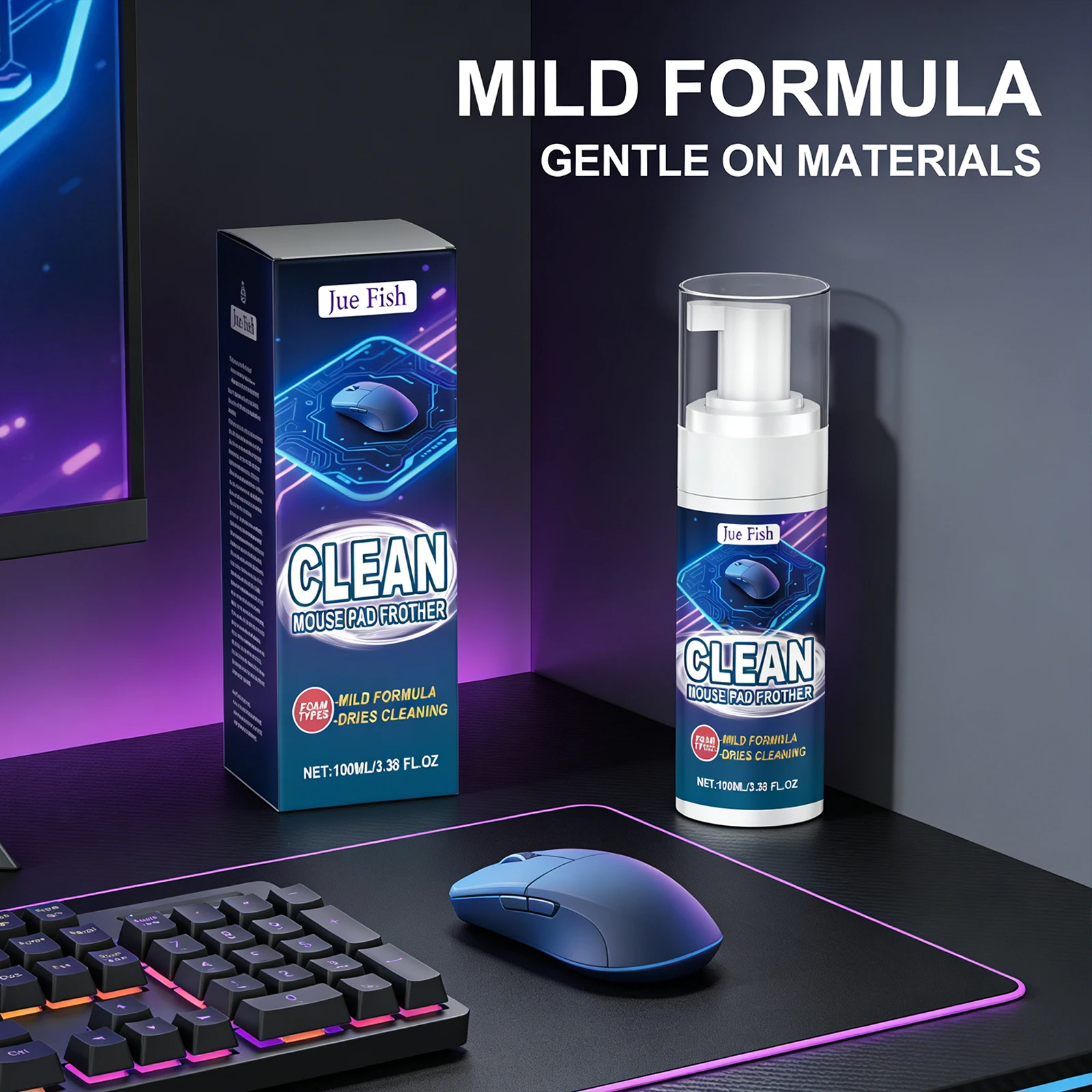 Mouse Pad Cleaner Rapidly Decompose Stubborn Stains Clean Keyboard Cable Desk Pad Quick-Drying Household Office Cleaning Gadget
Mouse Pad Cleaner Rapidly Decompose Stubborn Stains Clean Keyboard Cable Desk Pad Quick-Drying Household Office Cleaning Gadget