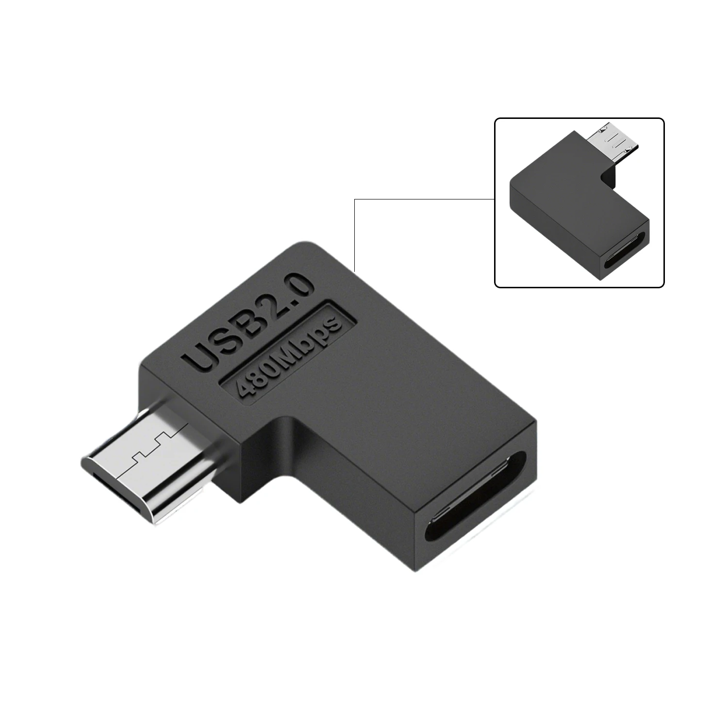 USB Type C to Micro USB Adapter L/U Shape 90 Angle 10W (5V2A) Charging & 480Mbps Data Connector for Phone MP3/MP4 Digital Camera
USB Type C to Micro USB Adapter L/U Shape 90 Angle 10W (5V2A) Charging & 480Mbps Data Connector for Phone MP3/MP4 Digital Camera