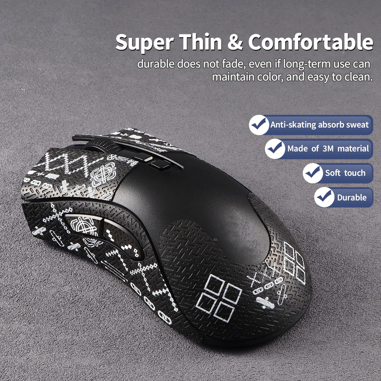 UCONS Mouse Grip Tape Stickers for Razer Deathadder V2 Pro Mouse Anti Slip Skin Stickers Self-Adhesive Pre-Cut Sweat-Resistant
UCONS Mouse Grip Tape Stickers for Razer Deathadder V2 Pro Mouse Anti Slip Skin Stickers Self-Adhesive Pre-Cut Sweat-Resistant