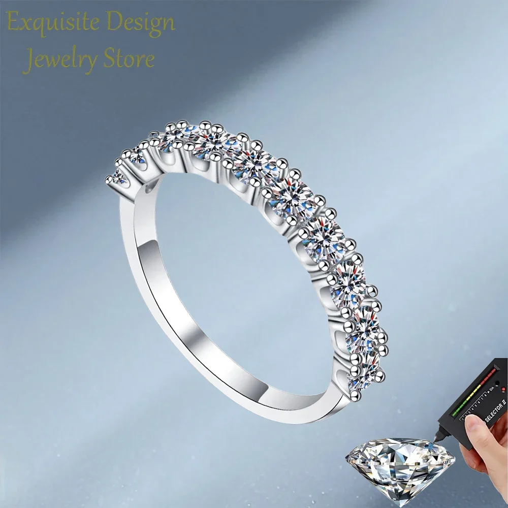 Изысканный дизайн Platinum PT950 One Line 0,6/1 CT Десять кольца с муассанитом для женщин, минималистичные и универсальные дизайнерские кольца, ювелирные изделия
Изысканный дизайн Platinum PT950 One Line 0,6/1 CT Десять кольца с муассанитом для женщин, минималистичные и универсальные дизайнерские кольца, ювелирные изделия