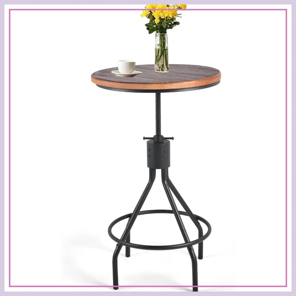 Industrial Bar Table, Counter Height 30-36" Adjustable, Swivel Wooden Top, Farmhouse Dining, Vintage Display Stand
Industrial Bar Table, Counter Height 30-36" Adjustable, Swivel Wooden Top, Farmhouse Dining, Vintage Display Stand