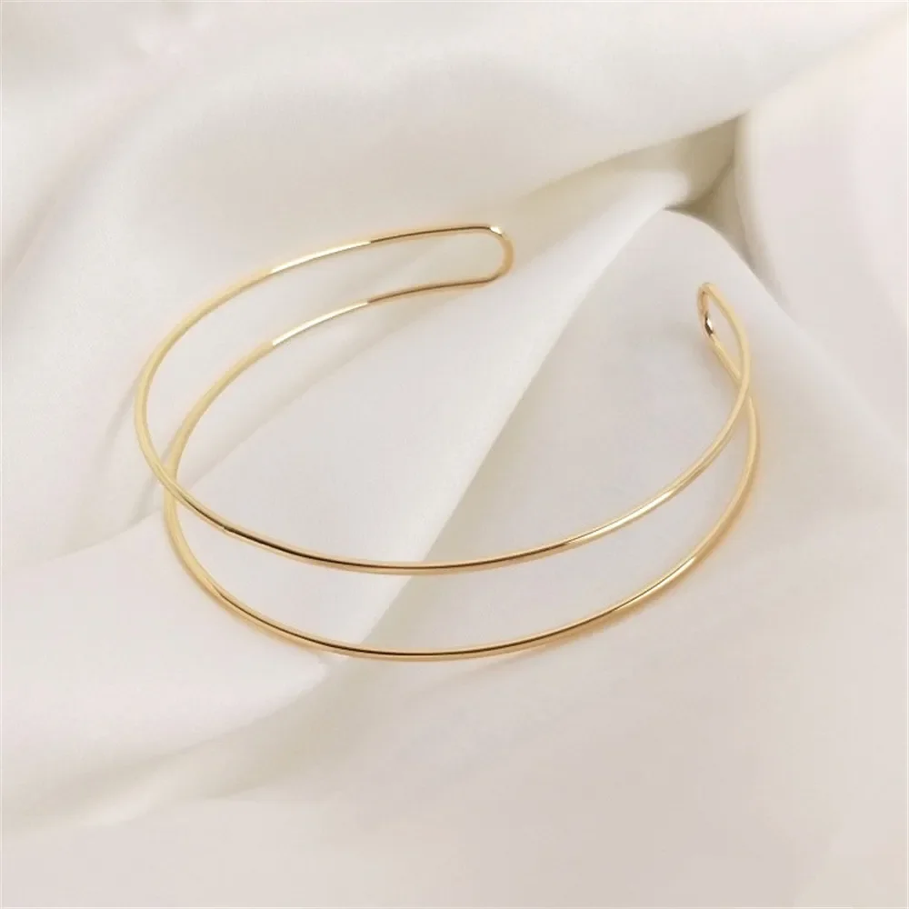 14K Gold Copper wire double strand bracelet hand bead winding diy bottom bracelet double ring bracelet accessories
14K Gold Copper wire double strand bracelet hand bead winding diy bottom bracelet double ring bracelet accessories