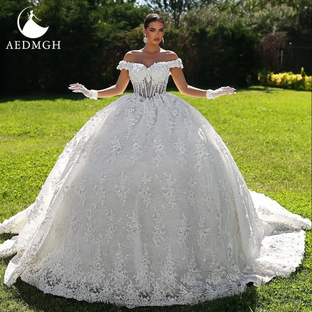 Aedmgh Ball Gown Royal Wedding Dresses Sweetheart Off The Shoulder Vestido De Novia Lace Exquisite Custom Made Bridal Gown
Aedmgh Ball Gown Royal Wedding Dresses Sweetheart Off The Shoulder Vestido De Novia Lace Exquisite Custom Made Bridal Gown