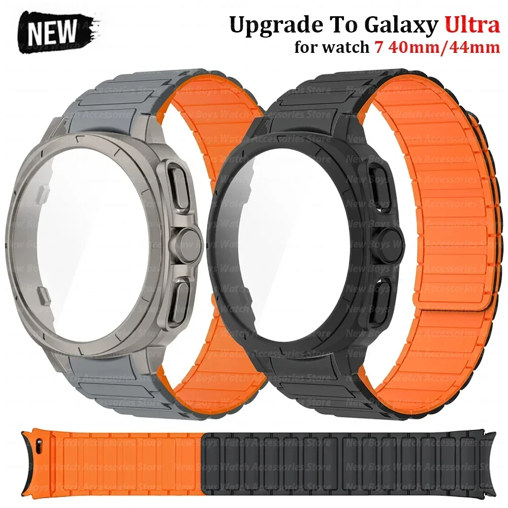 Magnetic Silicone Strap+plastic Case for Samsung Galaxy 7 44mm 40mm Sport Band for Watch 7 Upgrade To Galaxy Ultra Accessories
Magnetic Silicone Strap+plastic Case for Samsung Galaxy 7 44mm 40mm Sport Band for Watch 7 Upgrade To Galaxy Ultra Accessories