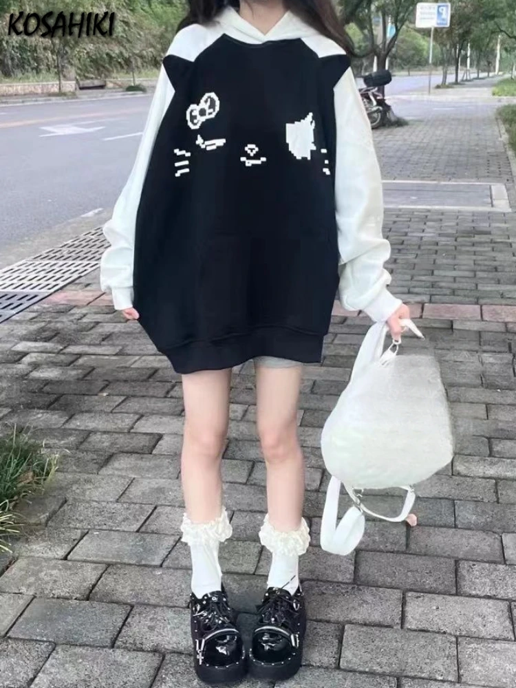 Y2k Aesthetic Cartoon Print Hoodies Tops Women Autumn Harajuku Contrast Color Hooded Hoody Oversized Patchwork Kawaii Sweatshirt
Y2k Aesthetic Cartoon Print Hoodies Tops Women Autumn Harajuku Contrast Color Hooded Hoody Oversized Patchwork Kawaii Sweatshirt