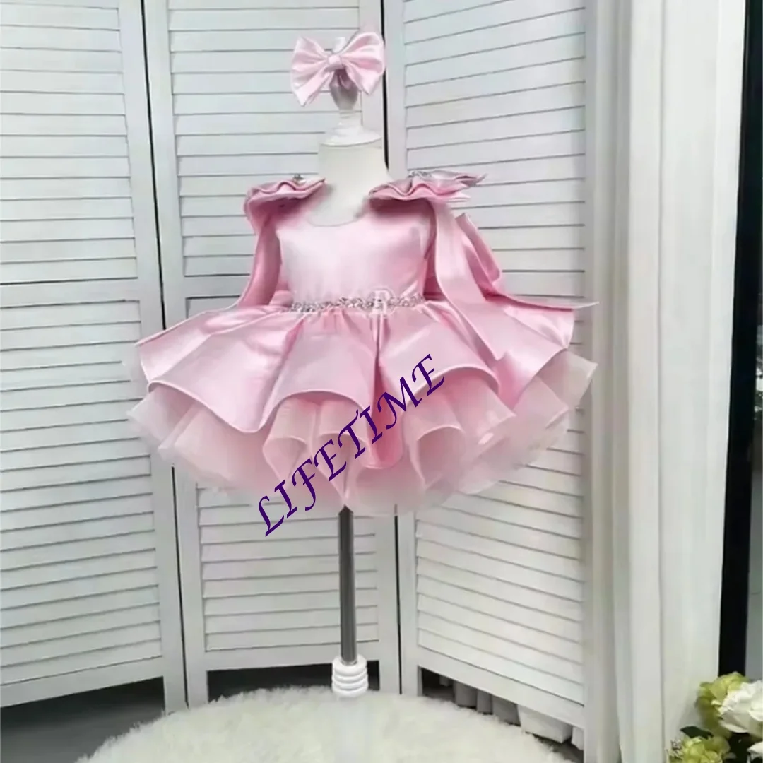 Customized Pink Flower Girls Wedding Dress Satin Bow Beaded Tiered Kids Hostess Ceremony Ball Gown Princess Birthday Prom Party
Customized Pink Flower Girls Wedding Dress Satin Bow Beaded Tiered Kids Hostess Ceremony Ball Gown Princess Birthday Prom Party