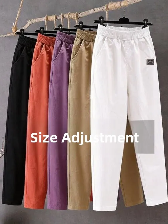Cotton Blend Harem Pants Women's Casual Loose Straight Leg Trousers High Waist Large Size Summer Fashion plus Size Pants
Cotton Blend Harem Pants Women's Casual Loose Straight Leg Trousers High Waist Large Size Summer Fashion plus Size Pants