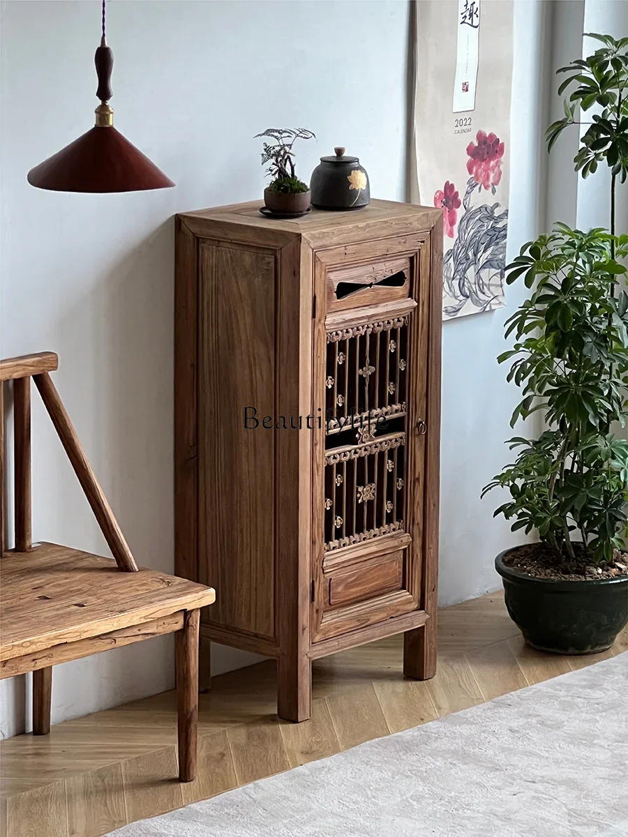 ls 04 Side Cabinet Storage Solid Wood Tea Room Locker Old Elm Wabi Sabi 
ls 04 Side Cabinet Storage Solid Wood Tea Room Locker Old Elm Wabi Sabi
