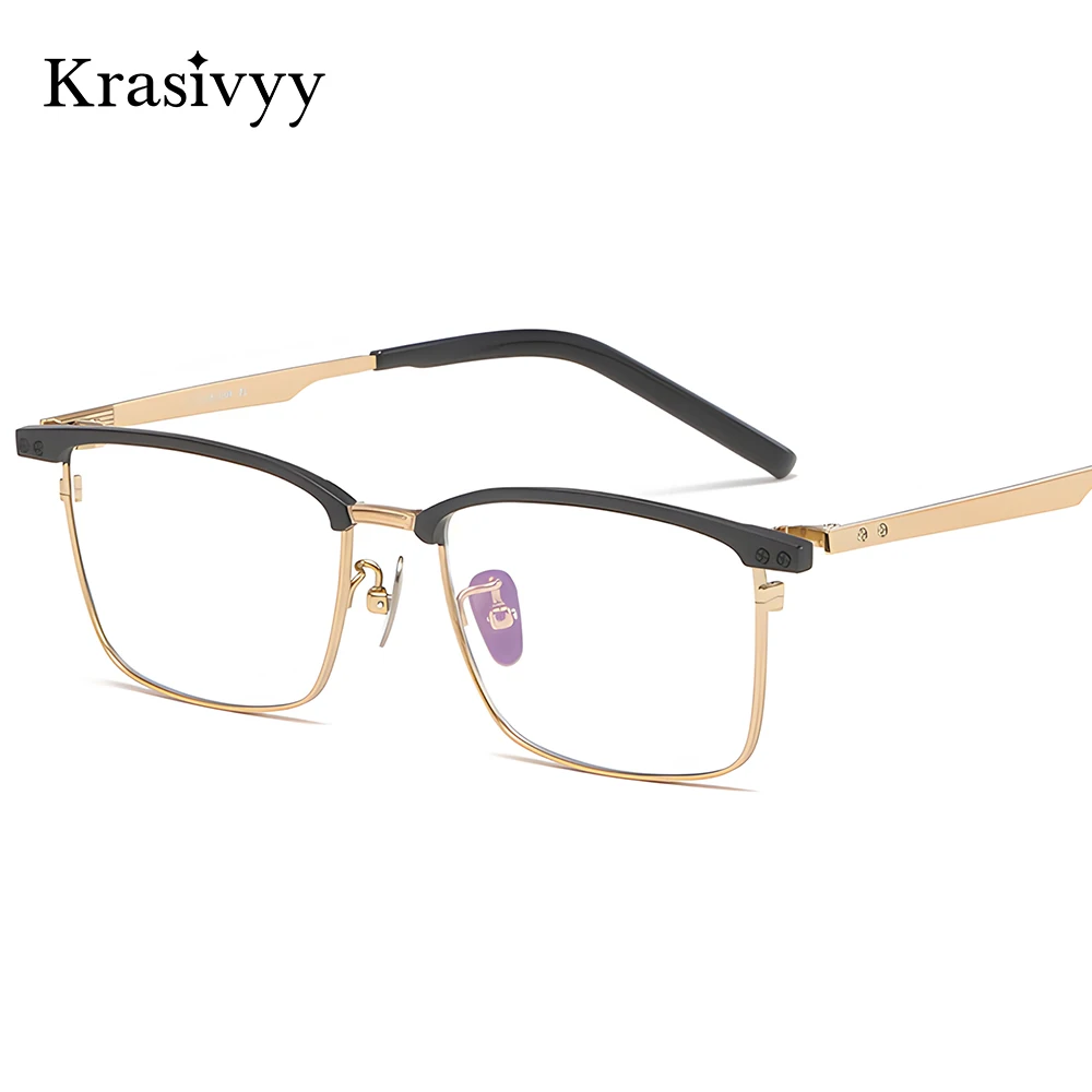 Krasivyy Pure Titanium Glasses Frame Men Luxury Square European Prescription Eyeglasses Males Brand Optical Full-Rim Eyewear
Krasivyy Pure Titanium Glasses Frame Men Luxury Square European Prescription Eyeglasses Males Brand Optical Full-Rim Eyewear